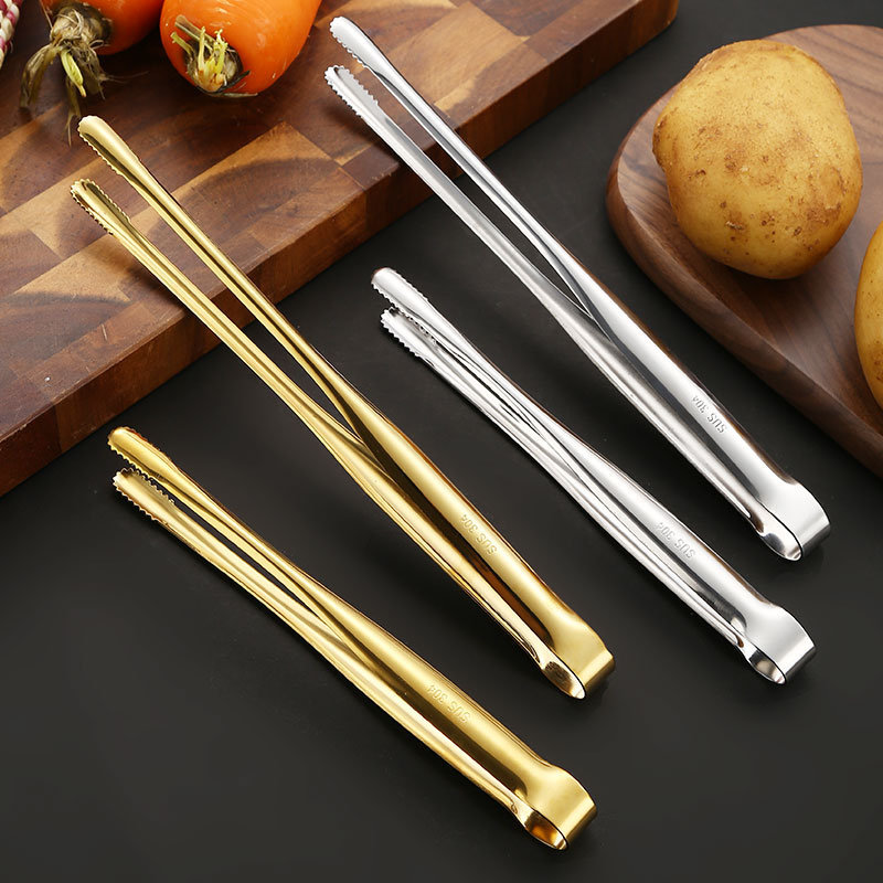 Commercial Kitchen Cooking - 2Pcs Kitchen Tongs Stainless Steel Barbecue