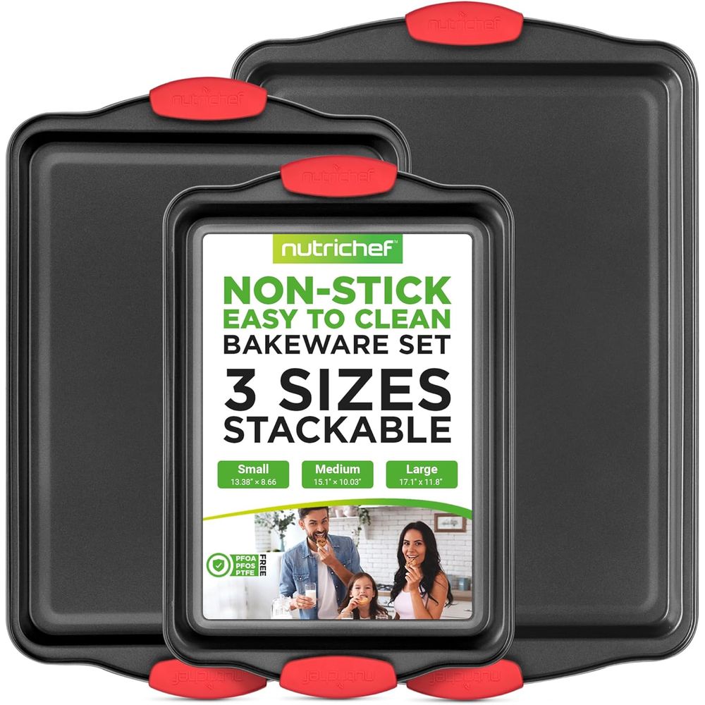 Commercial Kitchen Oven - 3-Piece Nonstick Kitchen Oven Bg Pans