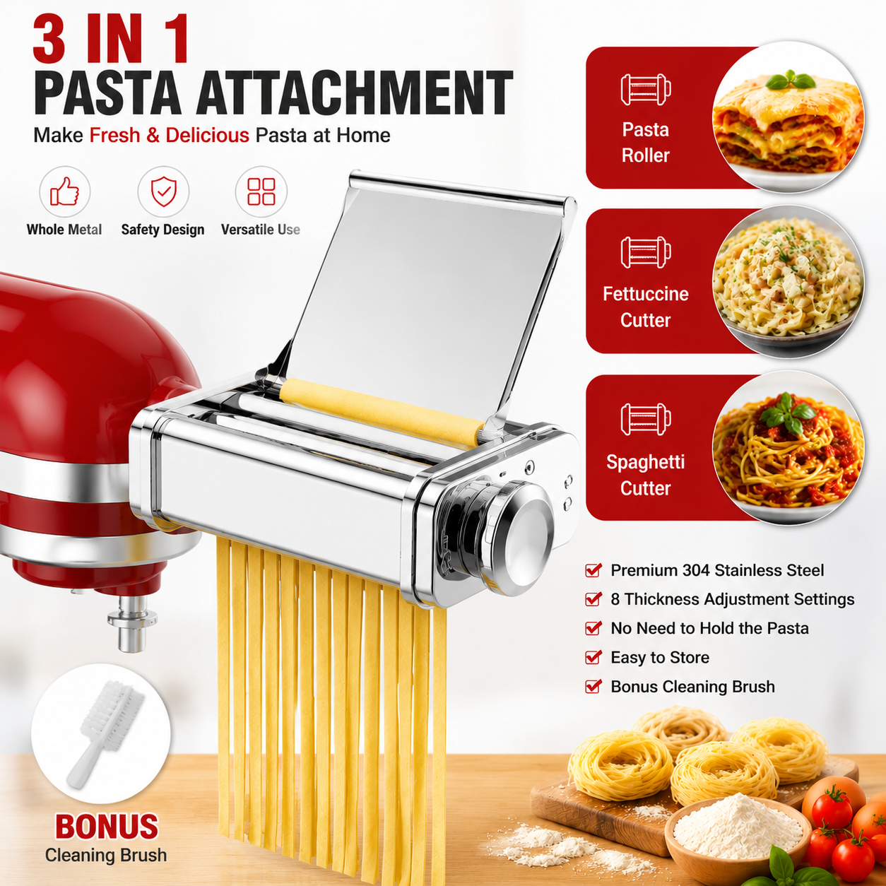 Commercial Kitchen Units - Gvode 3 in 1 Pasta Attachment
