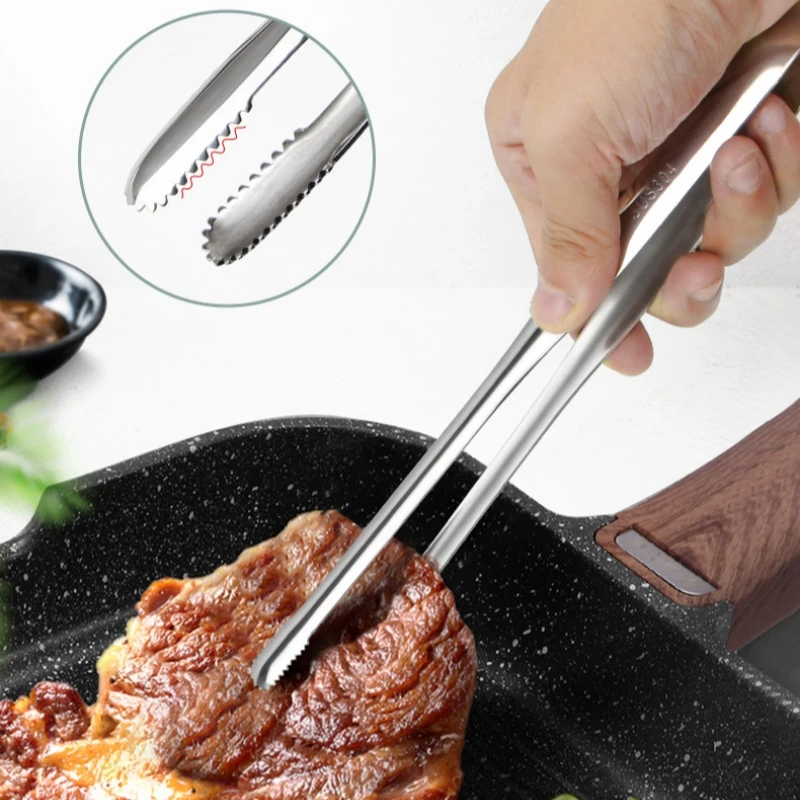 2Pcs Kitchen Tongs Stainless S - Commercial Kitchen Cooking ulasan dan harga
