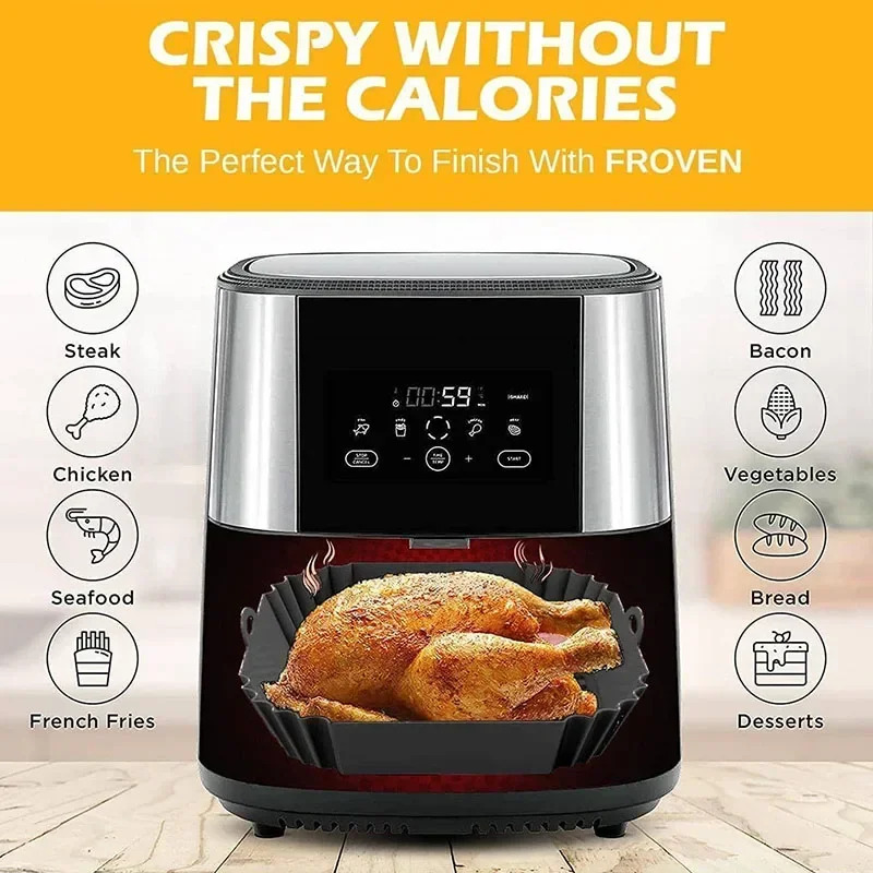 1PC Silicone Air Fryer Basket, - Commercial Kitchen Cooking ulasan dan harga