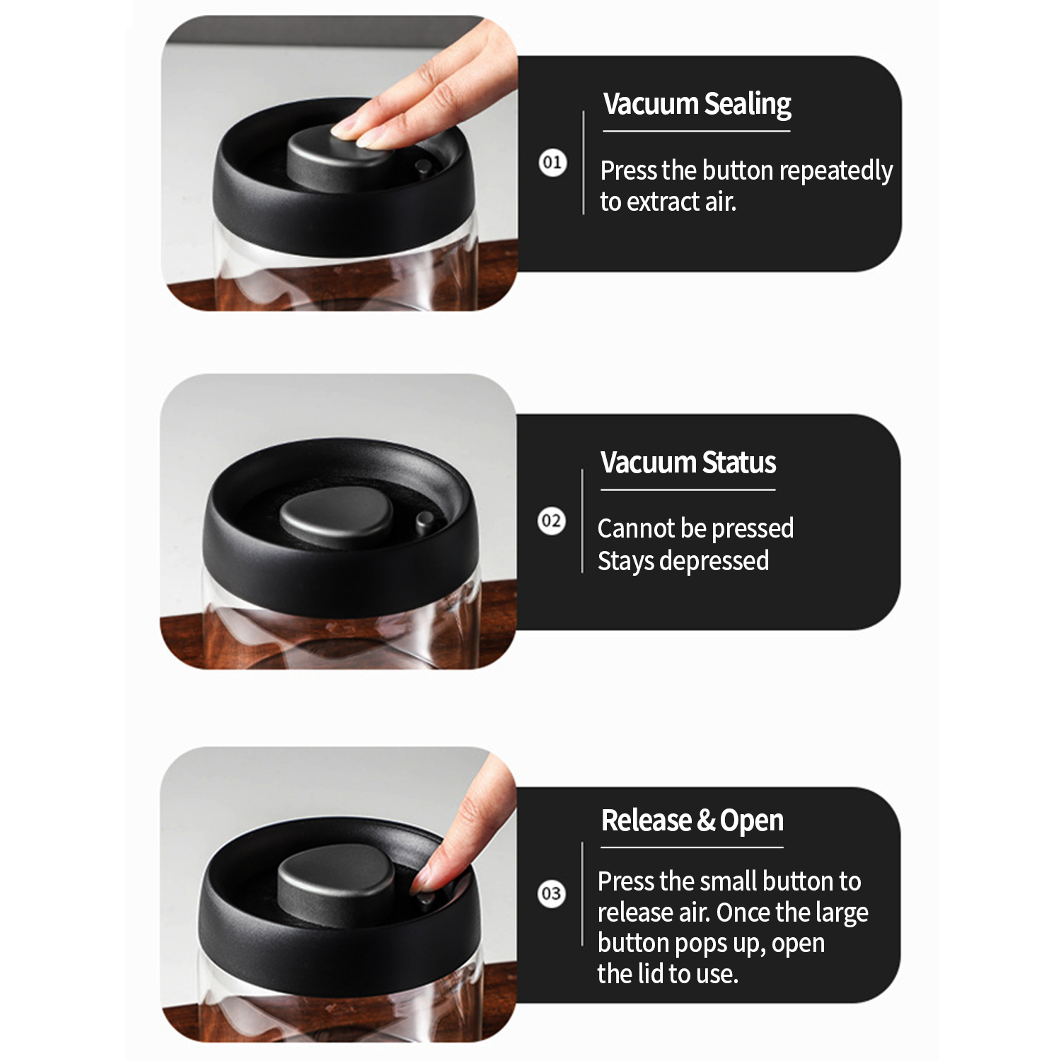 OANKR Vacuum Coffee Canister 5 - Vacuum Sealer ulasan dan harga