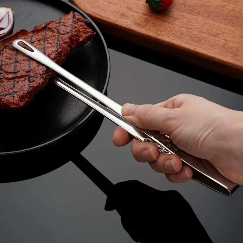 Stainless Steel BBQ Grill Tong - Commercial Kitchen Cooking ulasan dan harga