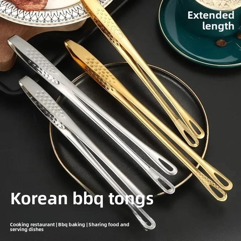 Stainless Steel BBQ Grill Tong - Commercial Kitchen Cooking ulasan dan harga