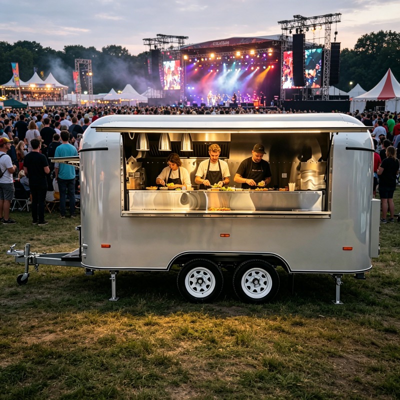 Stainless Steel Food Trailer M - Commercial Kitchen Layout Design ulasan dan harga