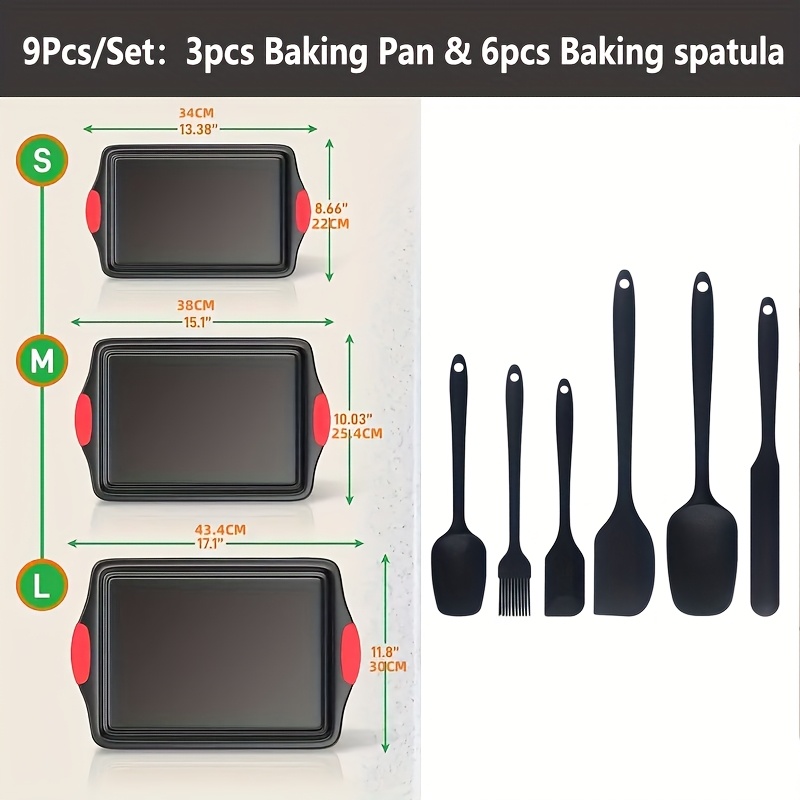 us3/9pcs Carbon Steel Non-stic - Commercial Kitchen Oven ulasan dan harga