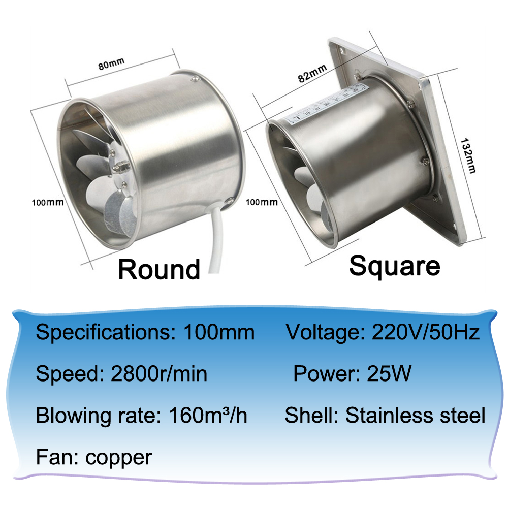 4 Inch Pipe Stainless Steel Ex - Commercial Kitchen Exhaust Fan ulasan dan harga