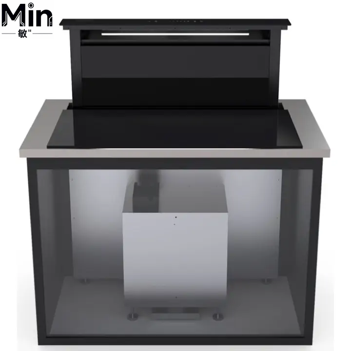 Built-In Downdraft Cooker Hood - Commercial Kitchen Range Hood ulasan dan harga