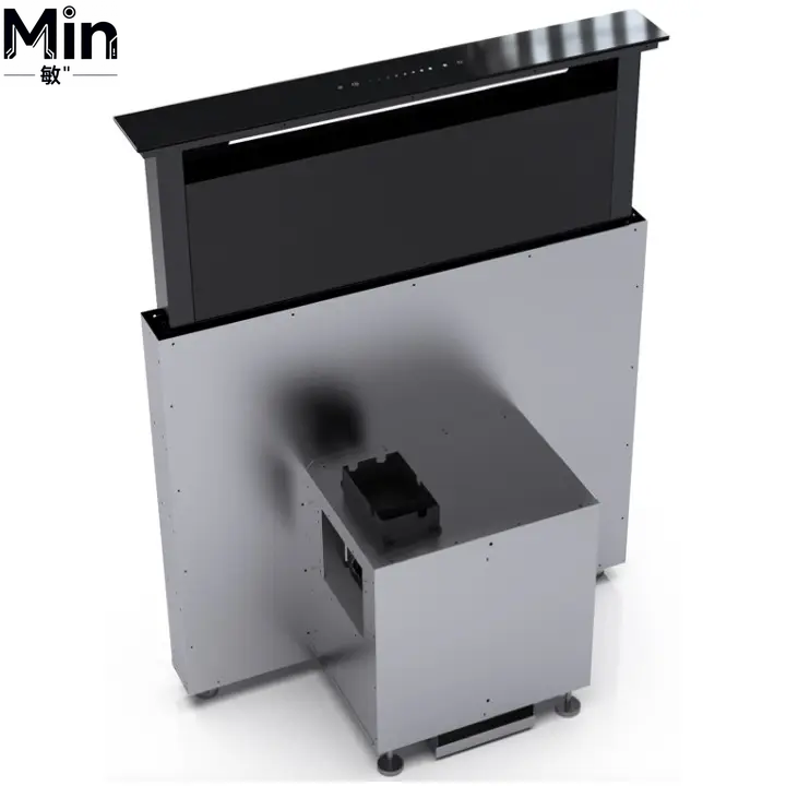 Built-In Downdraft Cooker Hood - Commercial Kitchen Range Hood ulasan dan harga