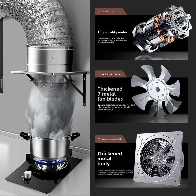 6/8Inch Extractor Ventilation  - Commercial Kitchen Exhaust Fan ulasan dan harga